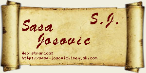 Saša Josović vizit kartica